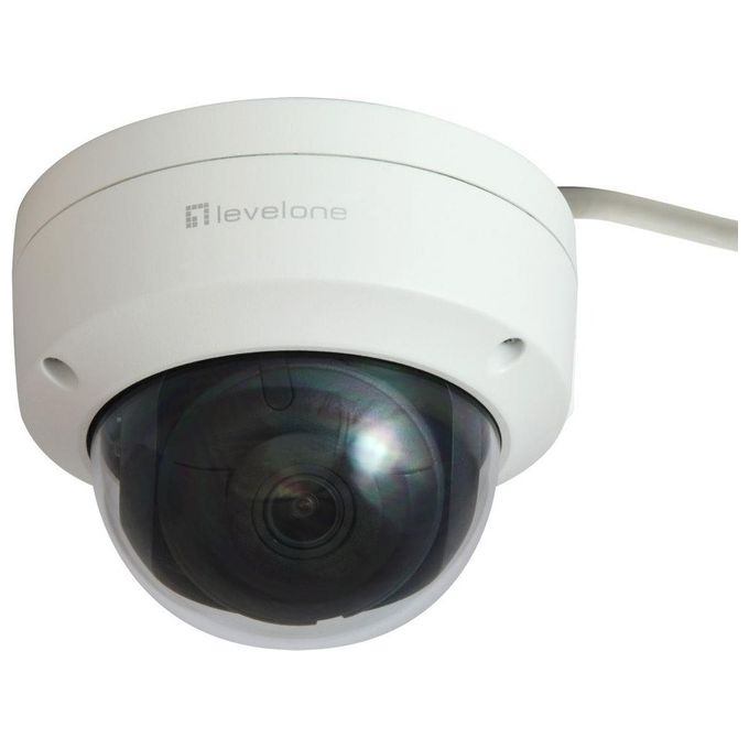 LevelOne FCS-3404 Telecamera IP Cupola 6 MP H.265 Visione Notturna 30 m IP67 PoE Interno Esterno colore Bianco