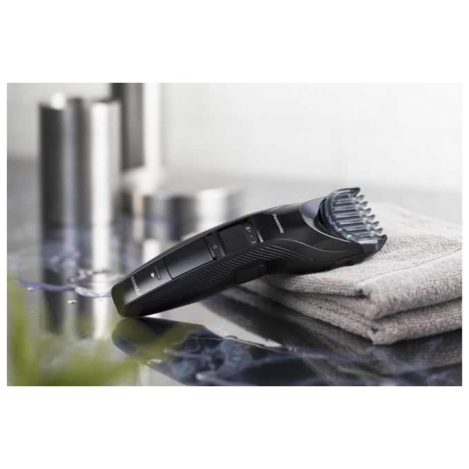 Panasonic ER-GC53-K503 Tagliacapelli Cordless e con Cavo Lame Acciaio Inox 19 Lunghezze 0.5 10 mm Autonomia 40 min Lavabile colore Nero