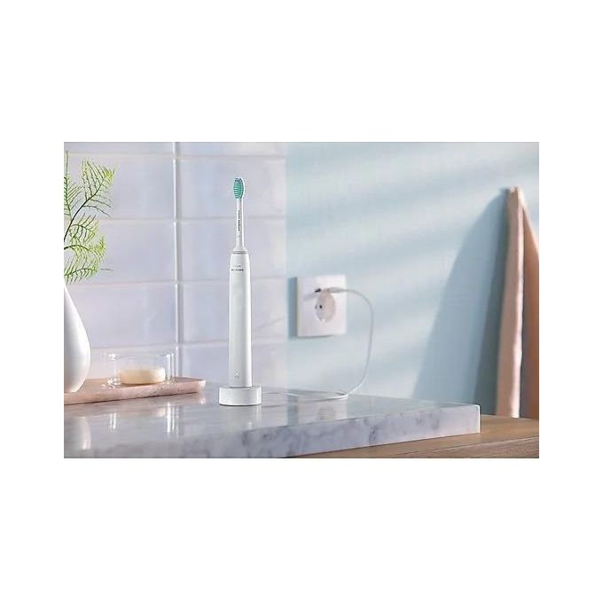 Philips HX3673-13 Sonicare 3100 Spazzolino elettrico sonico 1 modalita' SmartTimer QuadPacer autonomia 14 giorni colore Bianco
