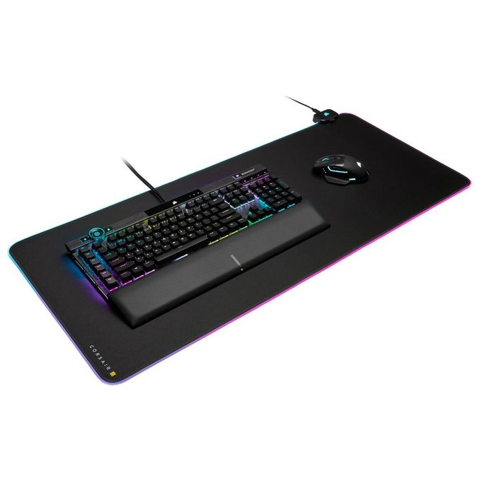 Corsair CH-9417070-WW MM700 RGB Extended Tappetino Mouse Gaming 930x400 mm Hub USB 2 porte illuminazione RGB colore Nero
