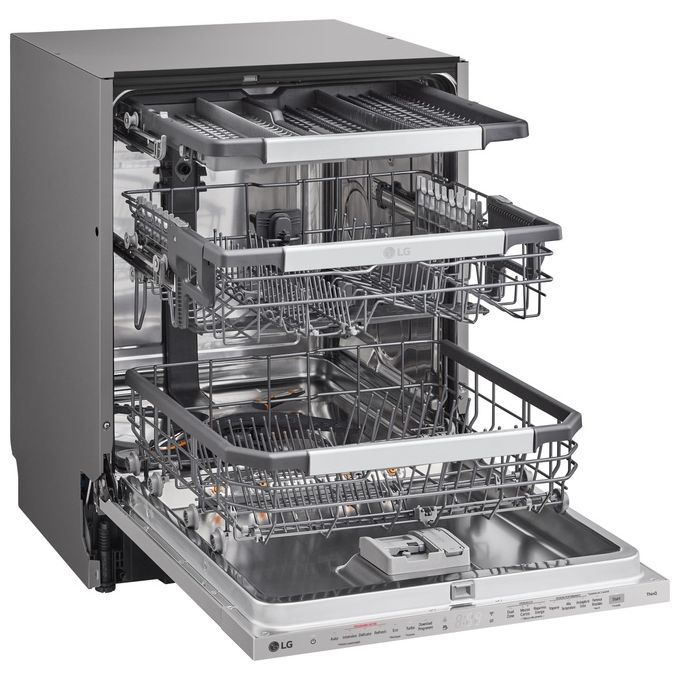 LG DB475TXS Serie 4 Lavastoviglie da Incasso a Scomparsa Totale 14 coperti Classe A QuadWash TrueSteam Wi-Fi (55x60x82 cm) colore Acciaio Inox