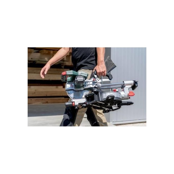 Metabo 614216650 Troncatrice a Batteria KGS 18 LTX BL 216 Motore Brushless 18V 2x5,2 Ah con Funzione di Trazione e Lama 216 mm colore Nero