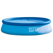 Intex 26166NP Piscina Fuori Terra Easy Set Rotonda, con Pompa Filtro 3785, Scaletta, Telo Copertura 12430, misure 457x107