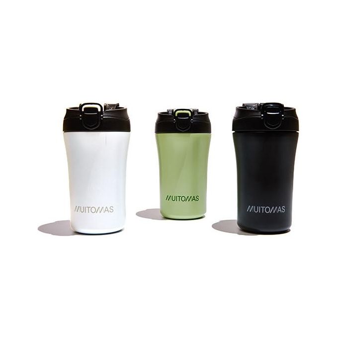 Muitomas Tazza Termica con Coperchio 350ml Bianco