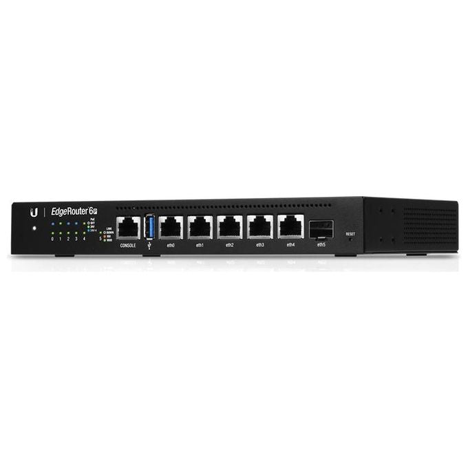 Ubiquiti Networks EdgeRouter 6P Router Cablato Collegamento Ethernet Lan Nero