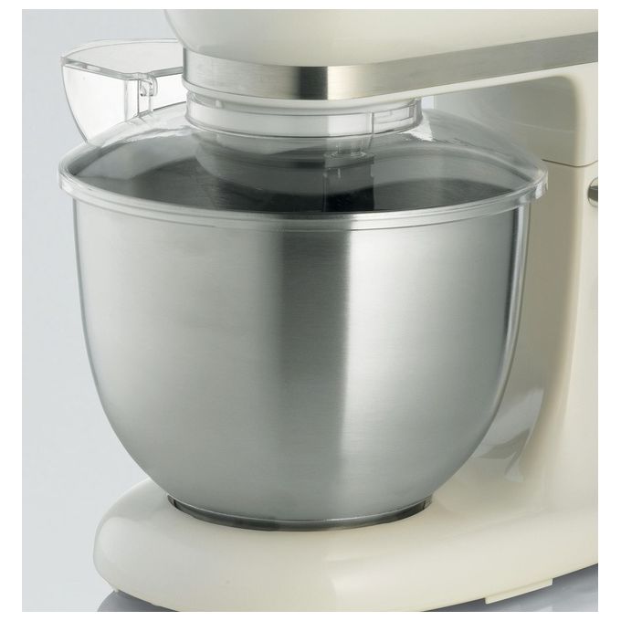 Ariete 1588 Vintage Impastatrice Planetaria Capacita' 5,5 Litri Potenza 2400W 7 velocita' Beige-Bianco