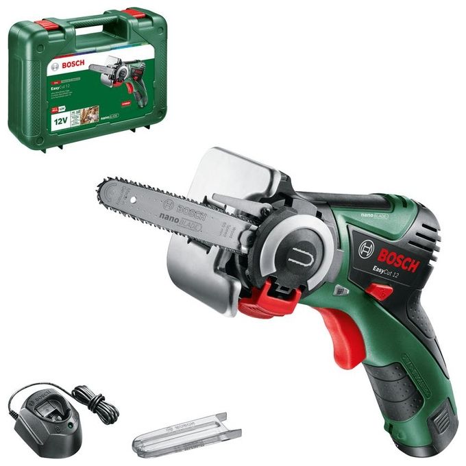Bosch 06033C9000 EasyCut 12 Seghetto Elettrico 12V 2,5 Ah 4100 spm Acciaio per Legno e Plastica colore Nero Verde Rosso