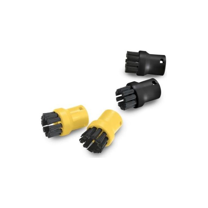 Kärcher 2.863-264.0 Set Spazzole Tonde per Pulitore a Vapore Serie SC 4 pezzi colore Nero Giallo