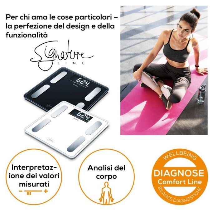 Beurer BF 400 Signature Line White Bilancia Diagnostica con Portata fino a 200kg Bianco