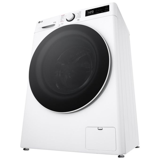 LG D2R5S09TSWW Lavasciuga Slim 9-5 Kg 1160 rpm Classe E AI DD TurboWash 360 Vapore Allergy Care (85x60x47,5 cm) colore Bianco