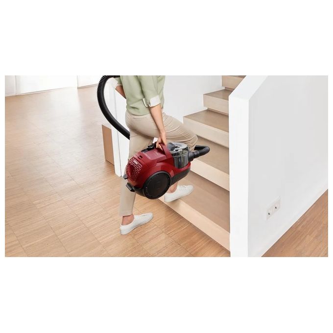 Bosch BGS21CAR Serie 4 Aspirapolvere a traino senza sacchetto 2 L 750 W 78 dB colore Rosso