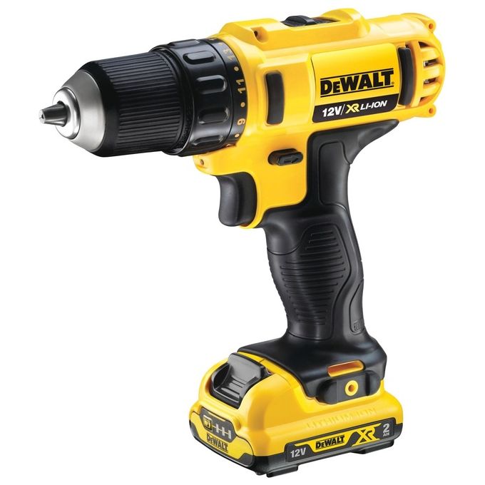 DeWALT DCD710D2, Trapano con impugnatura a pistola, Perforamento, Avvitamento, Nero, Giallo, 1 cm, 2 cm, 1 cm