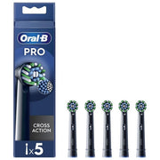 Oral-B EB50 Pro CrossAction Testine di Ricambio per Spazzolino Elettrico 5 pezzi colore Nero
