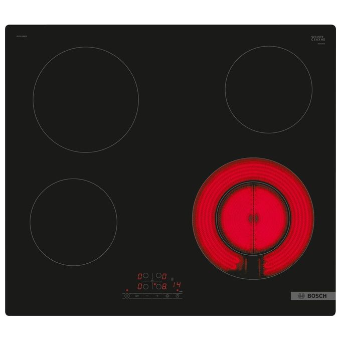Bosch PKF611BB2E Serie 4 Piano cottura elettrico vetroceramica 60 cm 4 zone TouchSelect 6600 W colore Nero