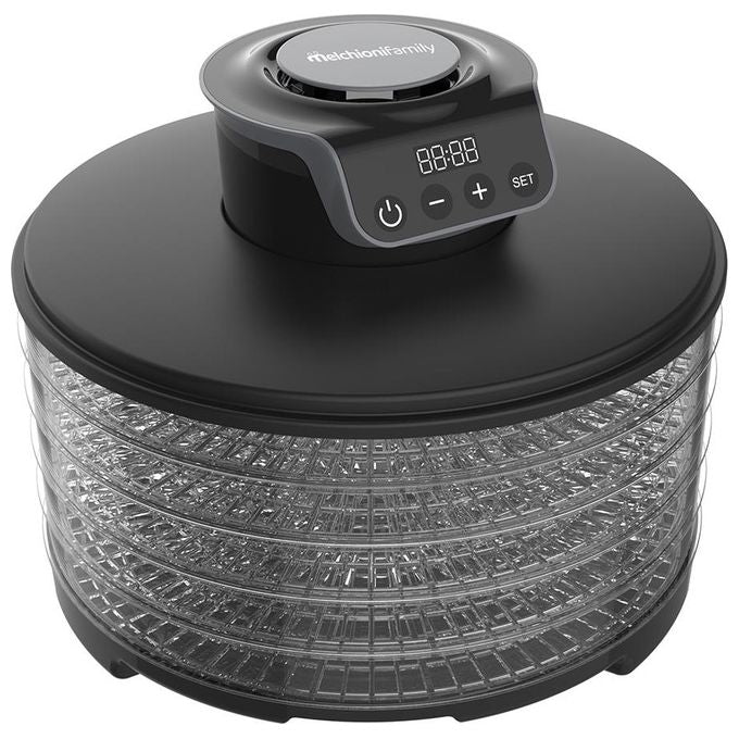 Melchioni TOWER Essiccatore Digitale 5 Ripiani 250W Temperatura 35-70°C Timer colore Nero