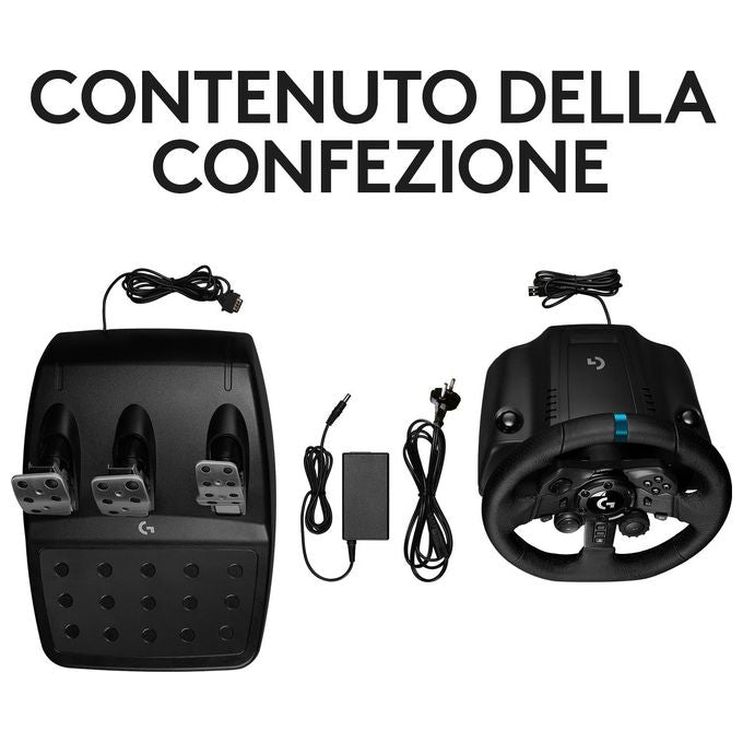 Logitech G923 Volante da Corsa con Pedali TRUEFORCE 900° Ritorno di Forza PS5 PS4 PC colore Nero