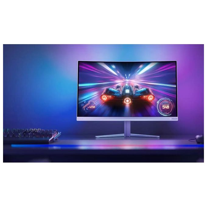 Philips 27M2C5201L-00 Evnia Monitor Gaming Curvo 27'' Full HD 1920x1080 180Hz 1ms VA FreeSync HDR10 colore Bianco