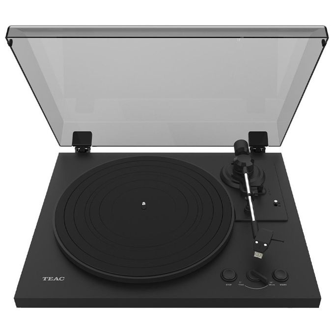 Teac TN-175-B Giradischi a cinghia completamente automatico 33 45 rpm Preamplificatore Phono MM Audio-Technica AT3600L colore Nero