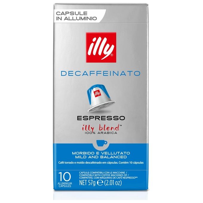 Illy Capsule Decaffeinato Compatibili con Nespresso 10 Pezzi