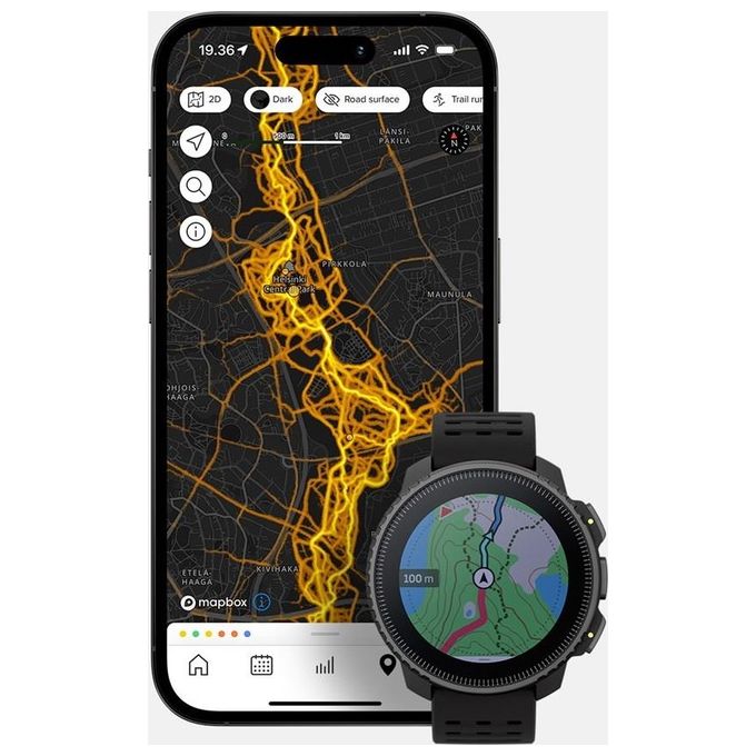 Suunto SS050862000 Vertical Smartwatch Sportivo GPS 49mm 1.4'' 280x280 Zaffiro 100m Cardio Altimetro Barometro 60 giorni colore Nero
