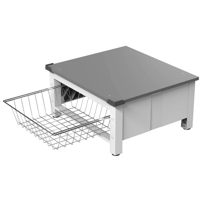 Meliconi 656143 Base Space Basket Rialzo Lavatrice Asciugatrice 30 cm Cestello 32 lt 250 Kg Universale colore Bianco
