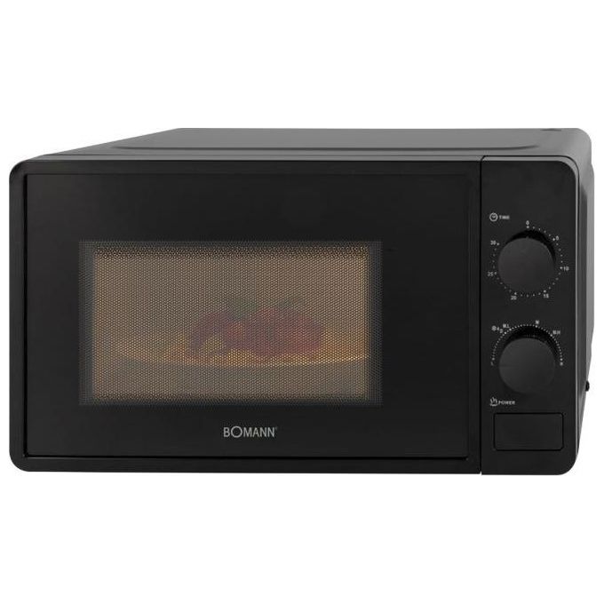 Bomann 660143 MW 6014 CB Forno a microonde 20 L 700 W 6 livelli di potenza con piatto rotante 24.5 cm colore Nero