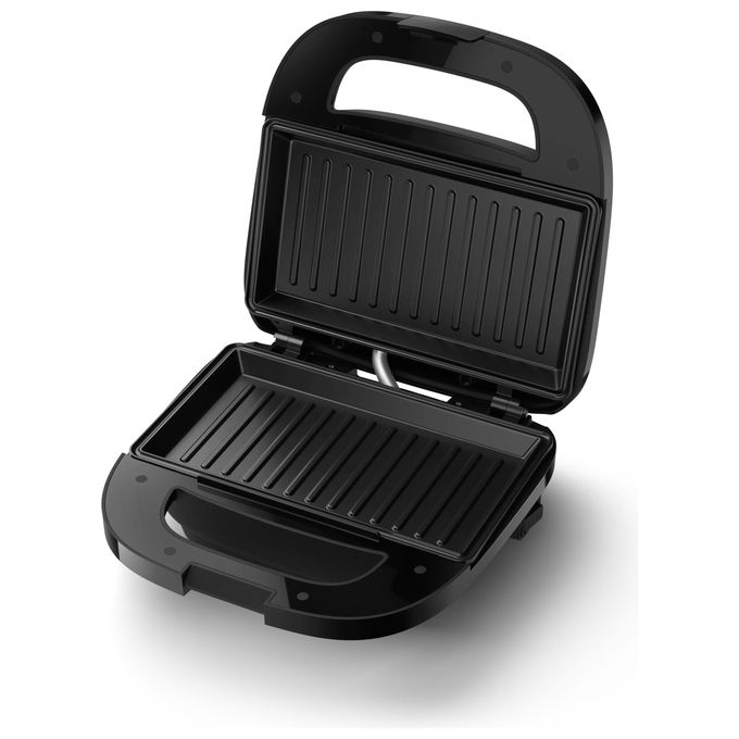 Philips HD2330-90 Serie 3000 Tostapane per Panini e Toast 750W piastra antiaderente colore Nero