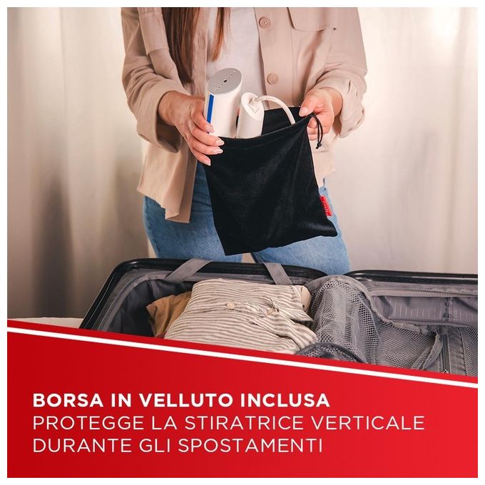 Polti GSM50B Ferro da Stiro Verticale Stiratrice a Vapore Portatile Potenza 800 Watt colore Bianco e Blu