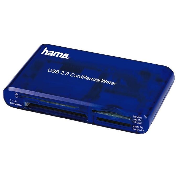 Hama Lettore di Schede Blu 35 in 1 Usb 2.0