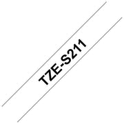 Brother Nastro 6mm Nera Bianco Ades Resis