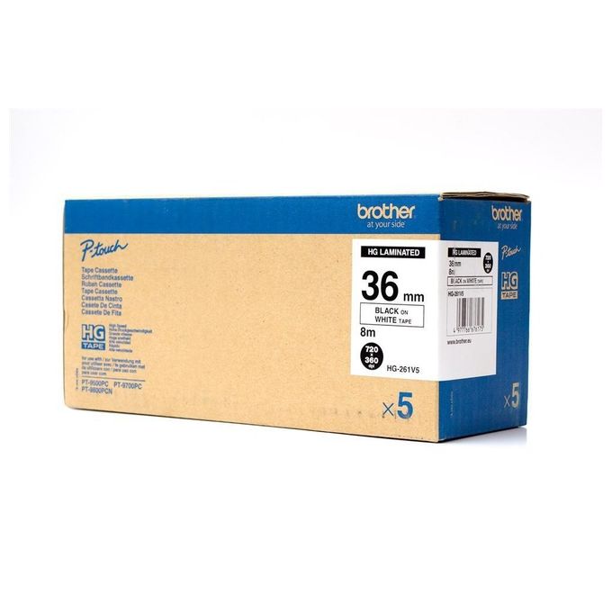 Brother Cass 36mm Nera Su Bianco Conf 5pz