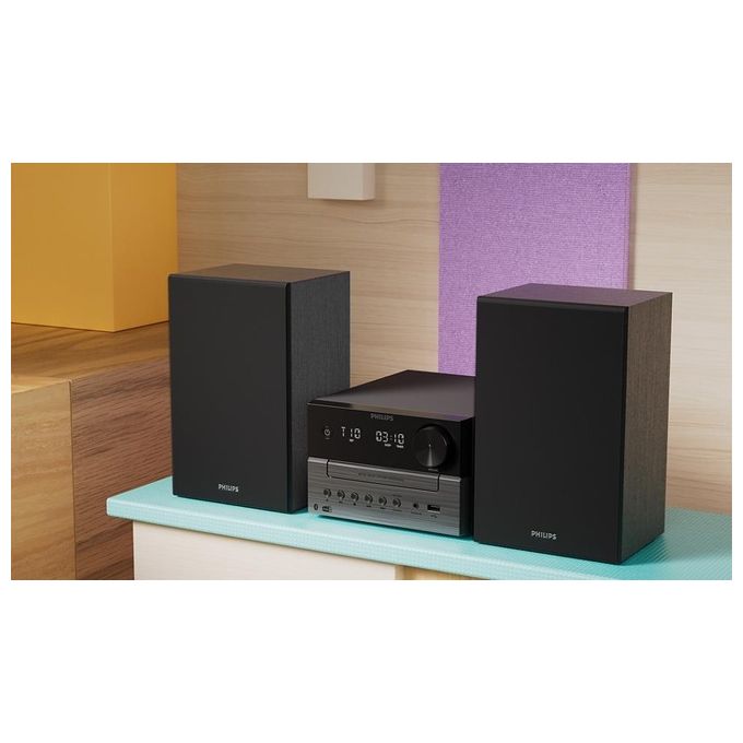 Philips TAM3505M2-12 Micro Hi-Fi DAB DAB+ FM Bluetooth 5.4 Auracast Lettore CD USB 20W colore Nero