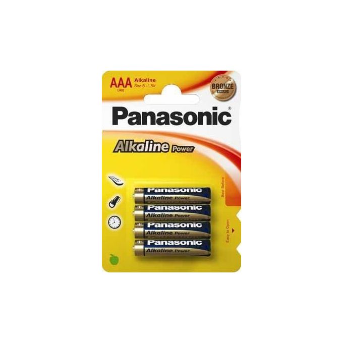 Panasonic Batterie Alcaline LR03A AAA Alkaline Power - Confezione da 4 Pezzi