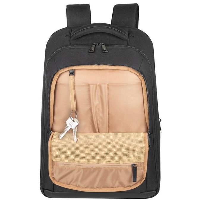 Rivacase 8164 BLACK Zaino per laptop ECO 17.3'' con tasca tablet e cinghia trolley colore Nero