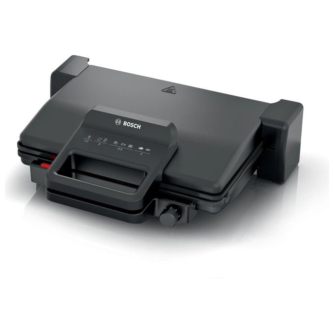 Bosch TCG3323 Bistecchiera Elettrica 2000 W 3 Posizioni Cottura Piastre Alluminio Antiaderente Rimovibili Termostato Regolabile colore Nero