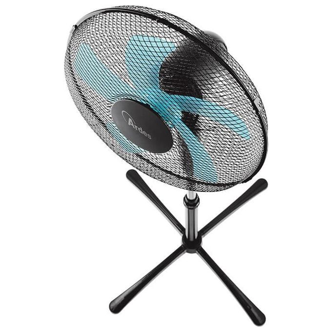 Ardes AR5ST40PNR STEELO Ventilatore a piantana 40 cm 3 velocita' telecomando timer oscillazione automatica colore Nero