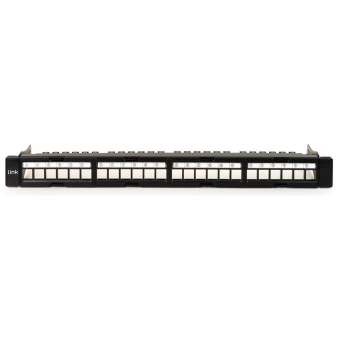 Link pannello patch 24 porte senza moduli con frame removibili