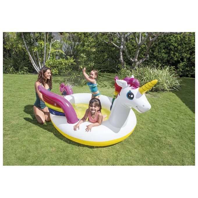 Intex Piscina Unicorno con Spruzzino 272x193cm