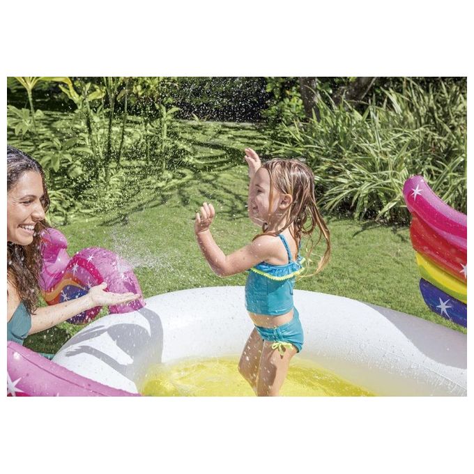 Intex Piscina Unicorno con Spruzzino 272x193cm