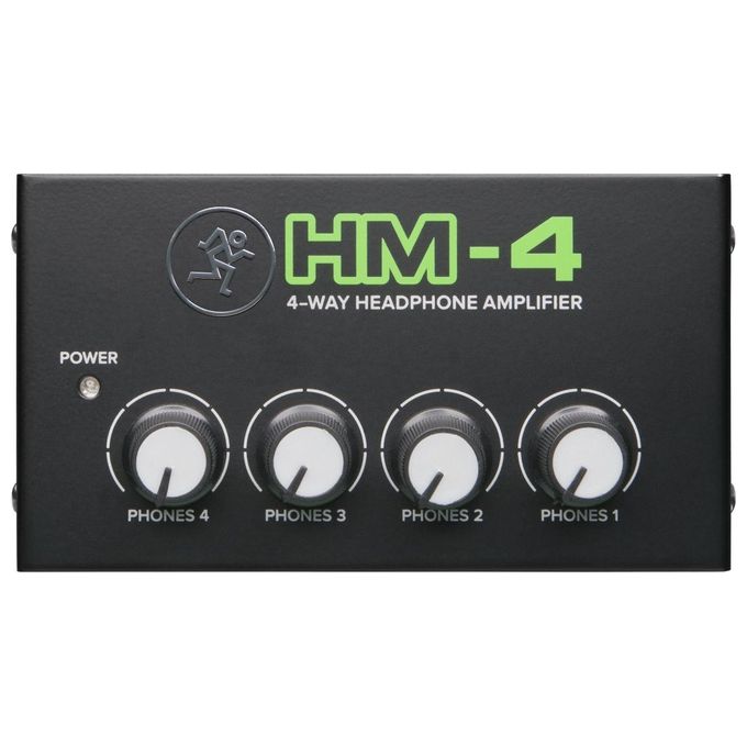 Mackie HM-4 Amplificatore per Cuffie 4 Uscite Jack 6.3mm 10000 Ω Separazione 22 dB colore Nero