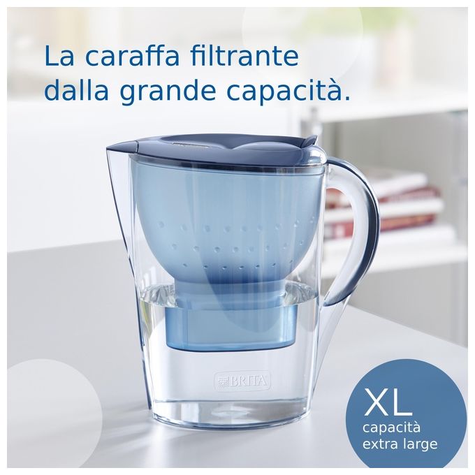 Brita 1051447 Marella XL Caraffa Filtrante Manuale 3.5 L Filtro MAXTRA PRO All-in-1 colore Blu