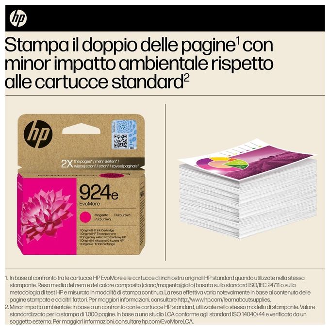 HP 4K0U8NE EvoMore Cartuccia di Inchiostro Originale 924E XL 800 pagine colore Magenta