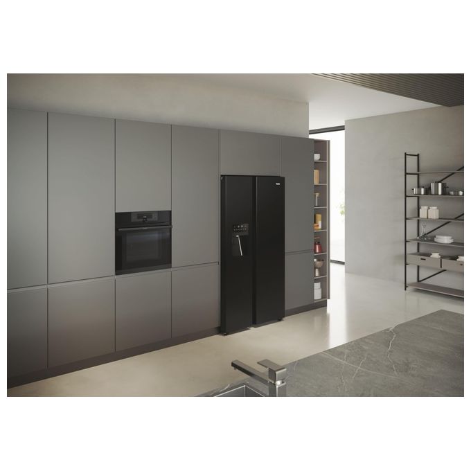 Haier HSR5918DIPB SBS 90 Serie 5 Frigorifero Americano Side by Side 511 L 177 cm Classe D 40 dB No Frost Dispenser Acqua e Ghiaccio colore Nero