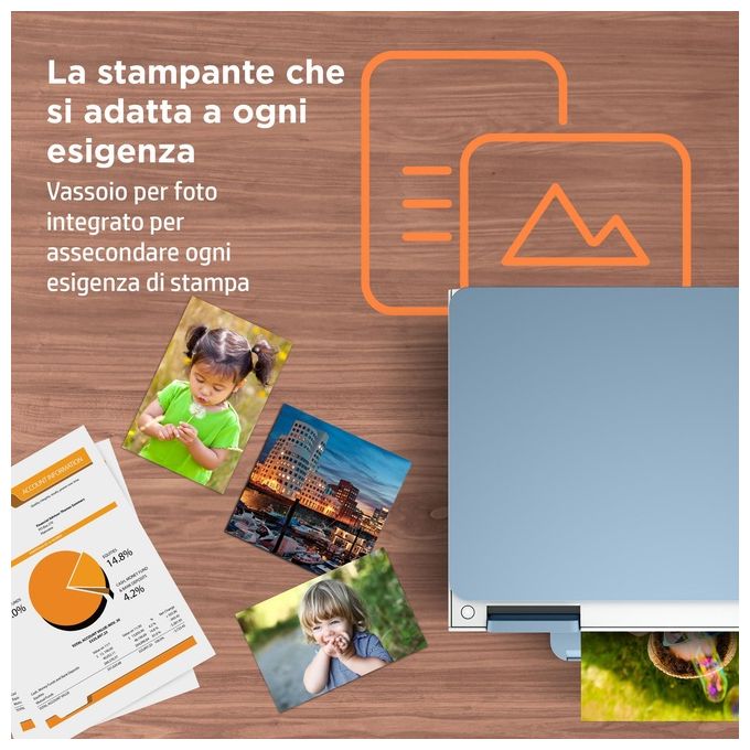 HP 2H2N1B ENVY Inspire 7221e Stampante Multifunzione Inkjet A4 4800x1200 DPI 15 ppm Wi-Fi Fronte Retro colore Bianco