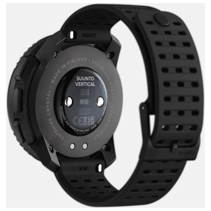 Suunto SS050862000 Vertical Smartwatch Sportivo GPS 49mm 1.4'' 280x280 Zaffiro 100m Cardio Altimetro Barometro 60 giorni colore Nero