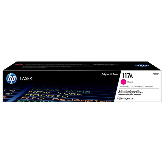 HP Toner 117A W2073A Cartuccia Originale da 700 Pagine Compatibile con Stampanti HP Toner Color LaserJet Serie 150 e HP Toner Color Laserjet Serie MFP 170, Magenta