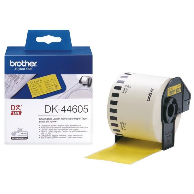 Brother Nastro Ades Carta Nero Giallo 62mm