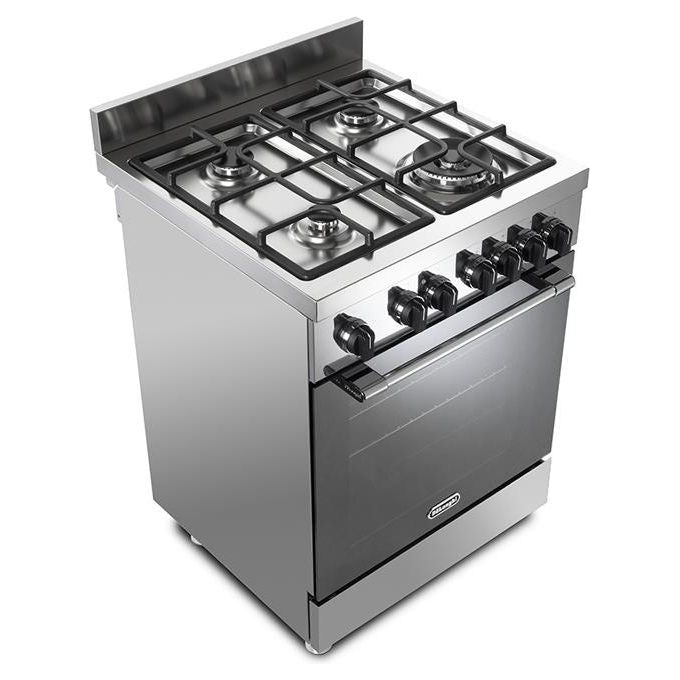 De'Longhi GEMMA 66 ML Cucina 60x60 cm Gas 4 Fuochi Doppia Corona Forno Elettrico 74 L 10 Funzioni Classe A colore Inox