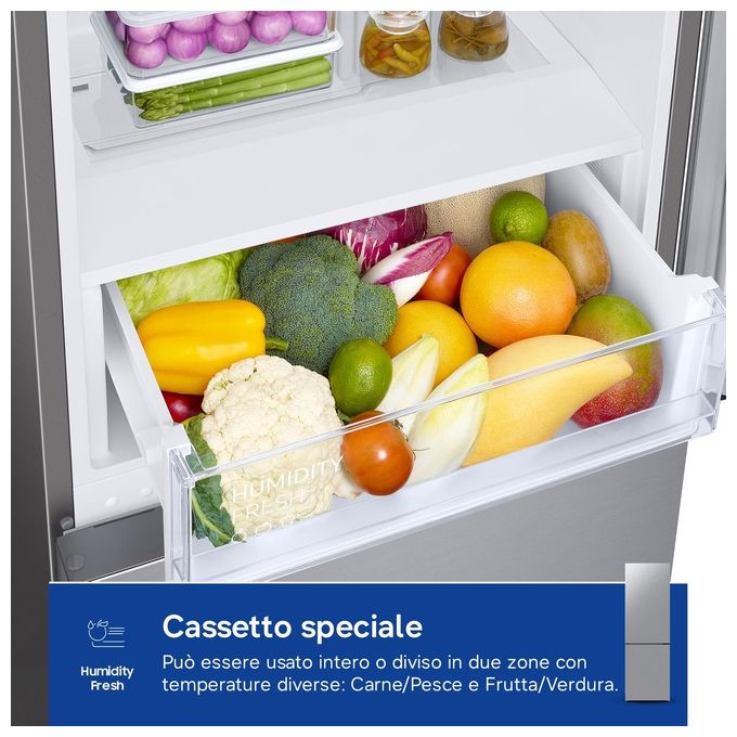 Samsung RB33B610ESA EcoFlex Frigorifero Combinato 344 L 185 cm Classe E 35 dB No Frost All Around Cooling colore Grafite