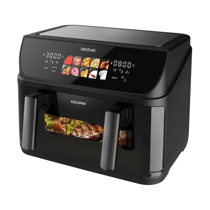 Cecotec CECOFRYandGRILL DUOHEAT 10000 Friggitrice ad aria 10 L 2800 W 10 Programmi Display Touch colore Nero
